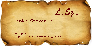 Lenkh Szeverin névjegykártya